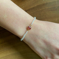 Sunstone and Quartz Crystal Bracelet