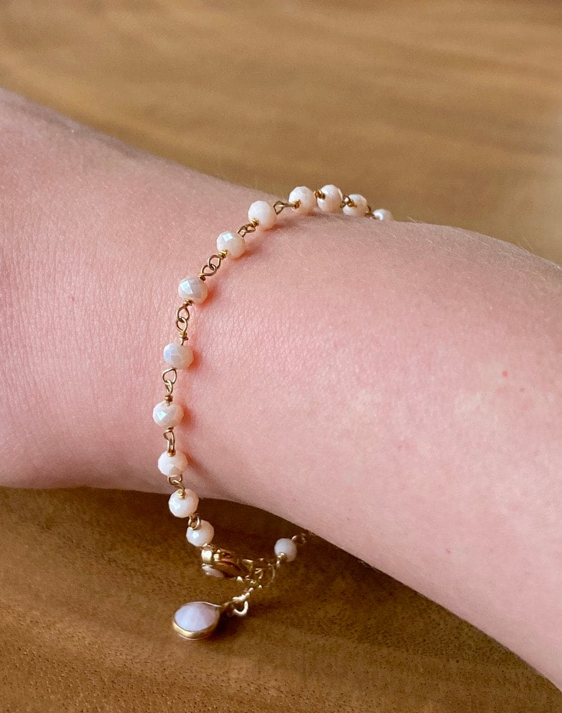 Peruvian Pink Opal Rosary Bracelet
