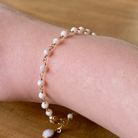 Peruvian Pink Opal Rosary Bracelet