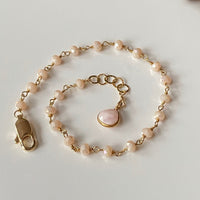 Peruvian Pink Opal Rosary Bracelet