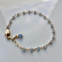 Blue Chalcedony Rosary Bracelet
