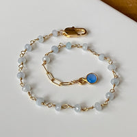 Blue Chalcedony Rosary Bracelet