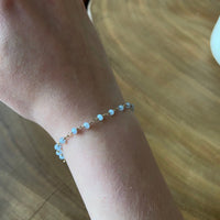 Blue Chalcedony Rosary Bracelet