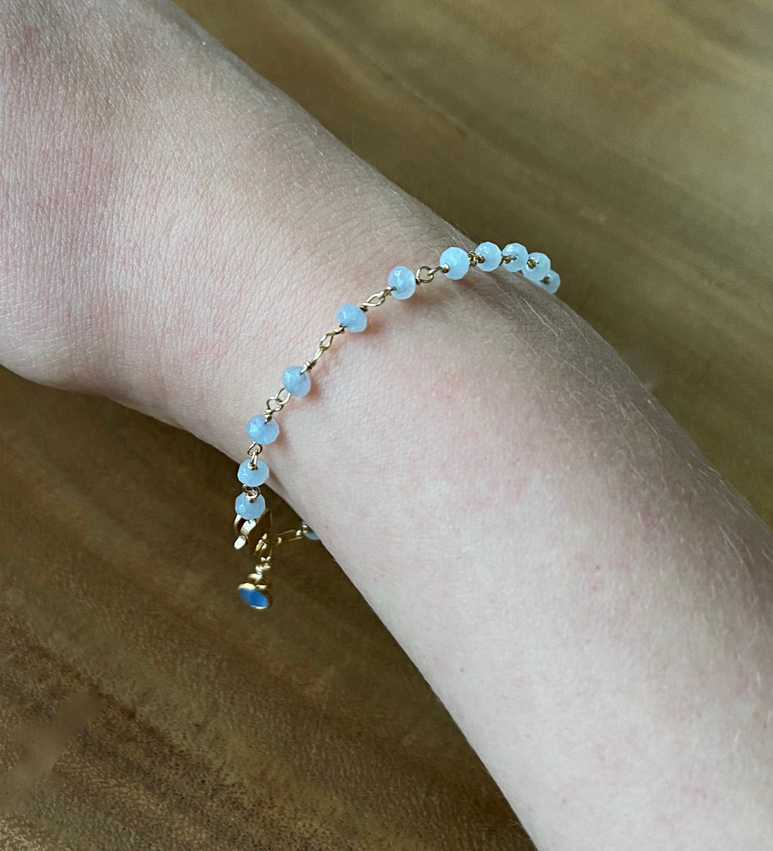 Blue Chalcedony Rosary Bracelet