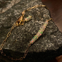 Ethiopian Opal Bar Bracelet