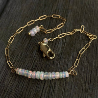 Ethiopian Opal Bar Bracelet