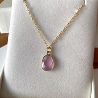 Light Pink Sapphire Pendant Necklace
