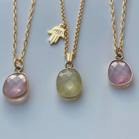 Light Pink Sapphire Pendant Necklace