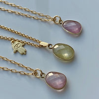 Light Pink Sapphire Pendant Necklace