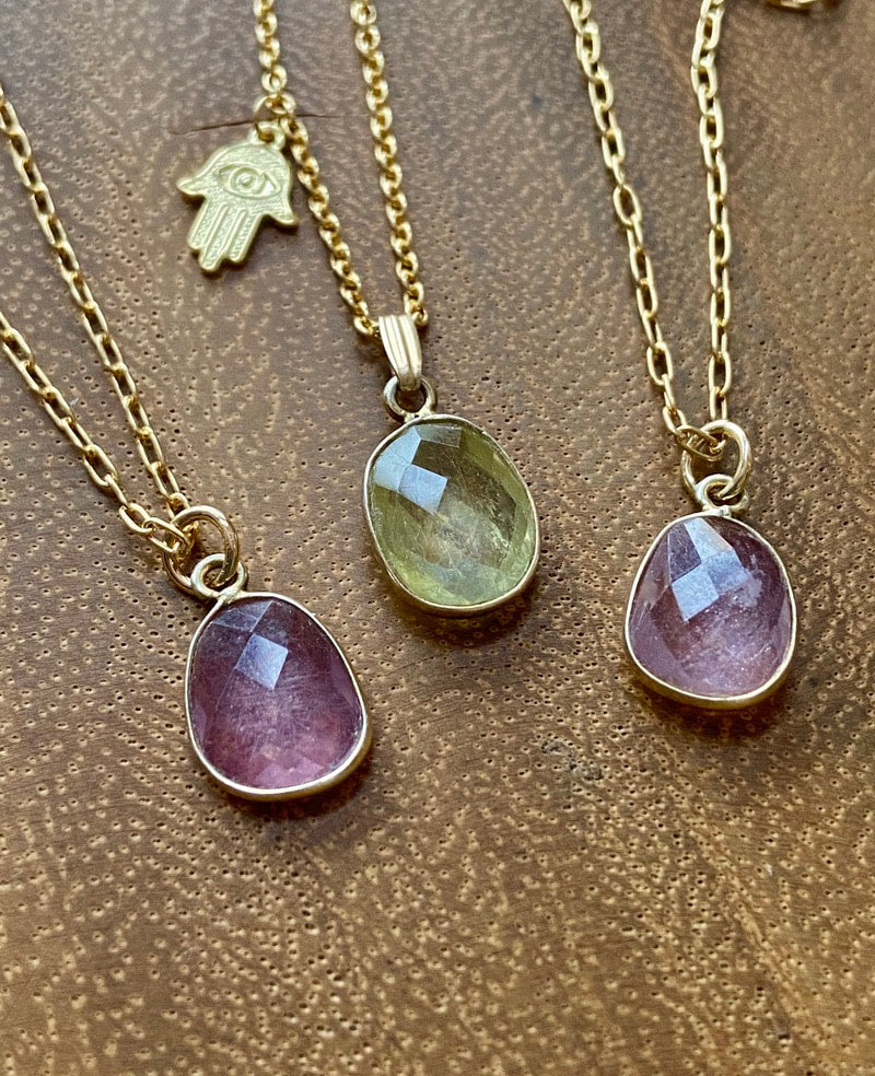 Light Pink Sapphire Pendant Necklace