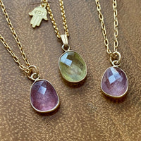 Light Pink Sapphire Pendant Necklace