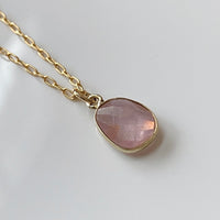 Light Pink Sapphire Pendant Necklace