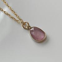 Light Pink Sapphire Pendant Necklace