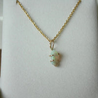 Ethiopian Opal Pendant Necklace, October Birthstone Necklace