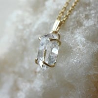 Natural Herkimer Diamond Pendant Necklace, April Birthstone Necklace