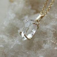 Natural Herkimer Diamond Pendant Necklace, April Birthstone Necklace