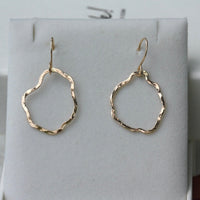 Organic Hammered Hoop Earrings
