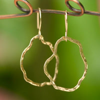 Organic Hammered Hoop Earrings