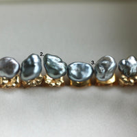 Tahitian Keshi Pearl Stud Earrings, Tahitian Grey Pearl Post Earrings, June Birthstone Earrings