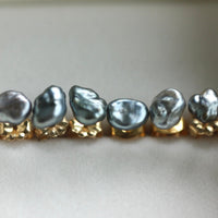 Tahitian Keshi Pearl Stud Earrings, Tahitian Grey Pearl Post Earrings, June Birthstone Earrings