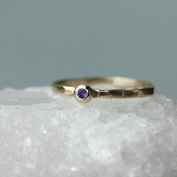 Tanzanite and Recycled 14k Gold Ring, December Birthstone Ring