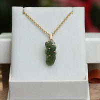 Natural Moldavite Tektite Pendant Necklace