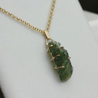 Natural Moldavite Tektite Pendant Necklace