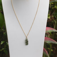 Natural Moldavite Tektite Pendant Necklace