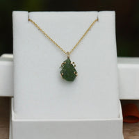 Natural Moldavite Tektite Pendant Necklace
