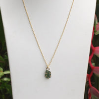Natural Moldavite Tektite Pendant Necklace