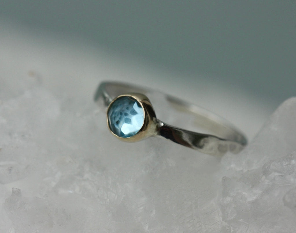 Sky Blue Topaz Ring, November Birthstone Ring