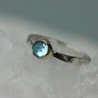 Sky Blue Topaz Ring, November Birthstone Ring