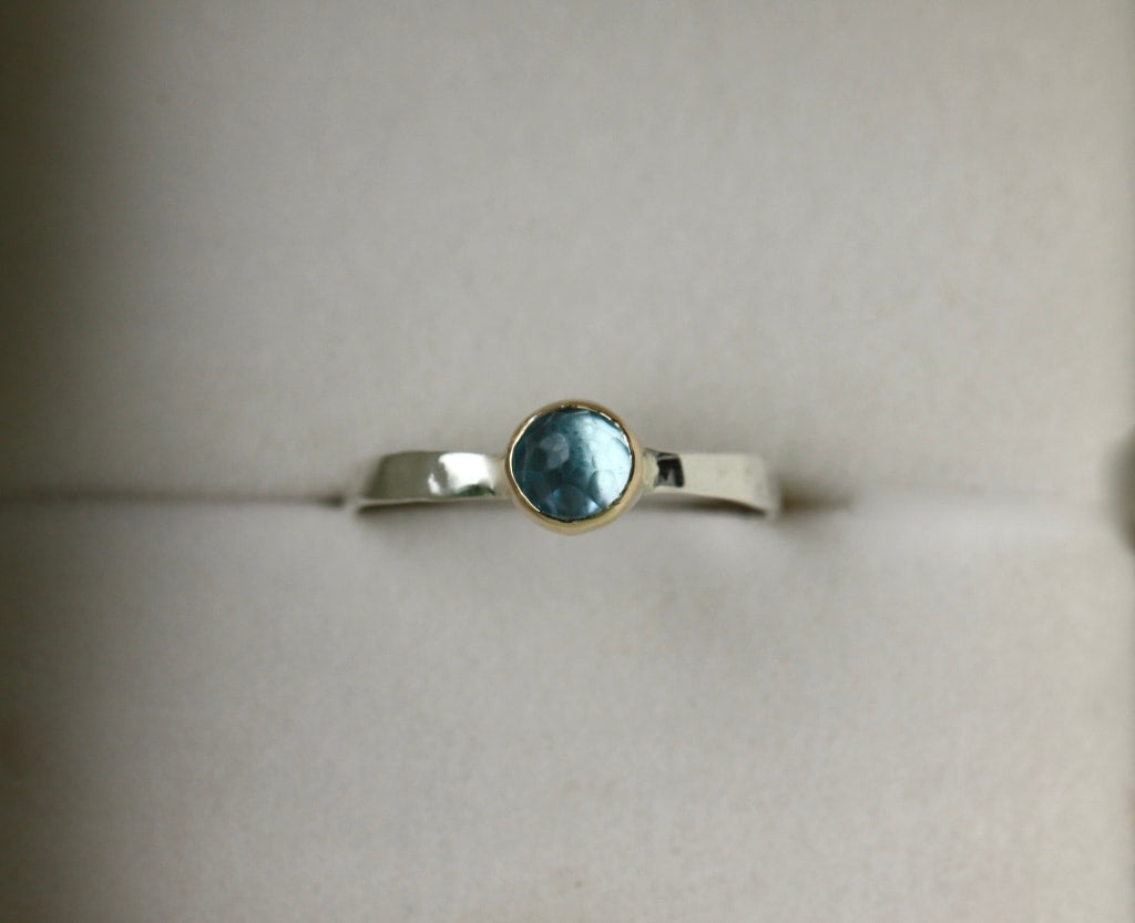 Sky Blue Topaz Ring, November Birthstone Ring