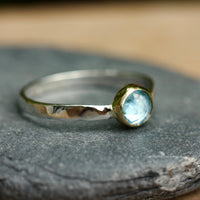 Sky Blue Topaz Ring, November Birthstone Ring