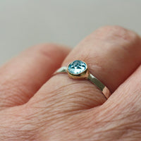 Sky Blue Topaz Ring, November Birthstone Ring