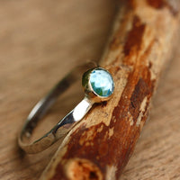 Sky Blue Topaz Ring, November Birthstone Ring