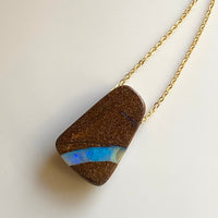 Australian Boulder Matrix Opal Pendant Necklace