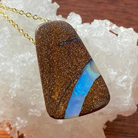 Australian Boulder Matrix Opal Pendant Necklace