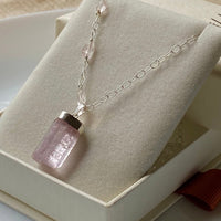 Pink Kunzite and Morganite Necklace Pendant