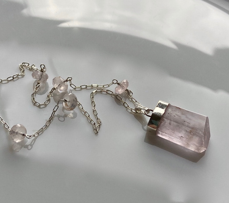 Pink Kunzite Necklace Pendant