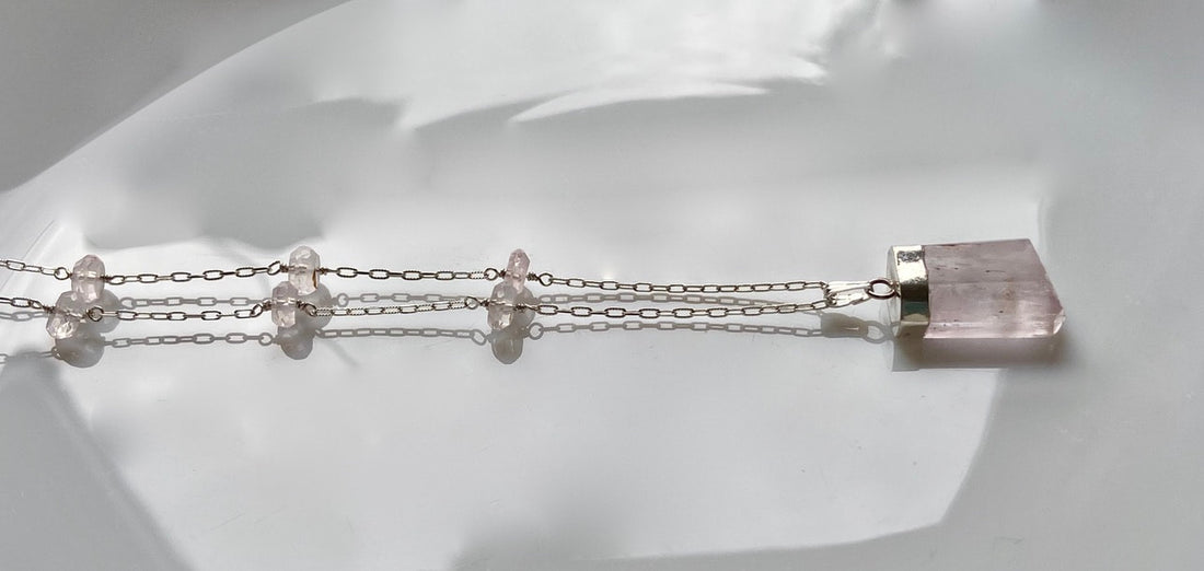 Pink Kunzite Necklace Pendant