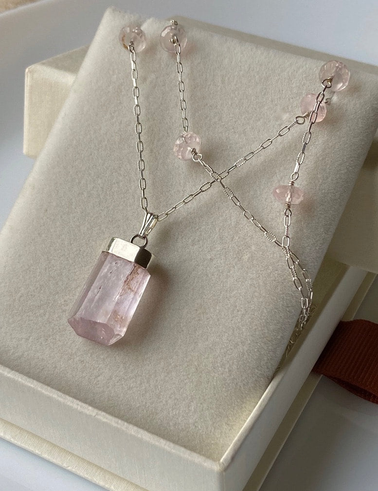 Pink Kunzite Necklace Pendant