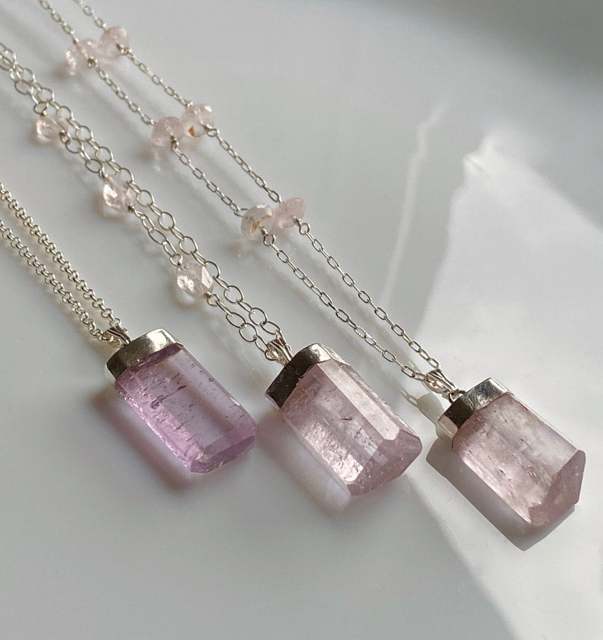 Pink Kunzite Necklace Pendant