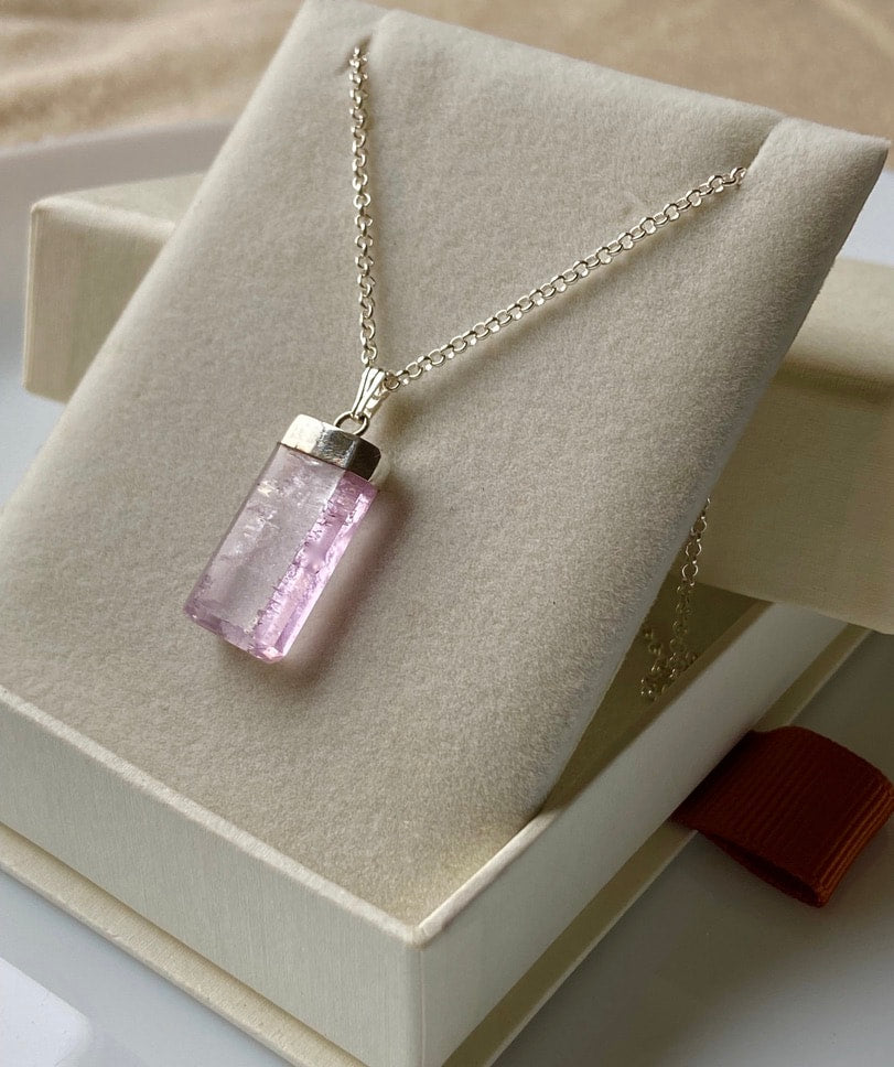 Pink Kunzite Necklace Pendant