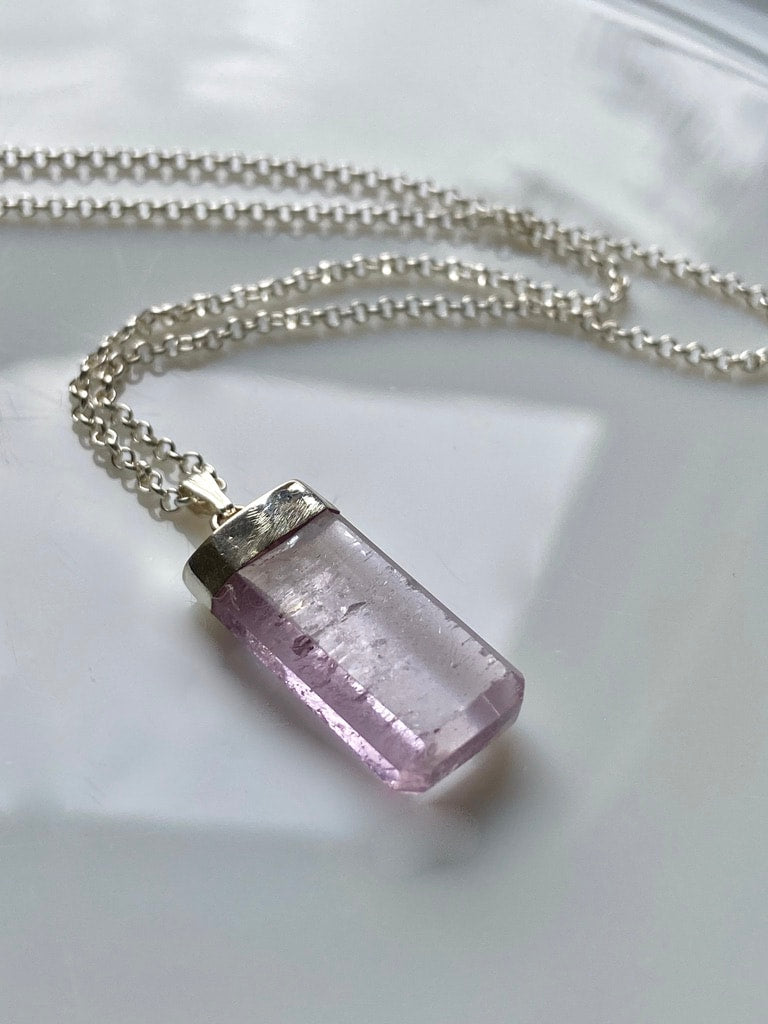 Pink Kunzite Necklace Pendant