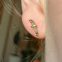 Watermelon Tourmaline Stud Earrings
