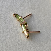 Watermelon Tourmaline Stud Earrings