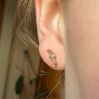 Watermelon Tourmaline Stud Earrings