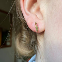 Watermelon Tourmaline Stud Earrings