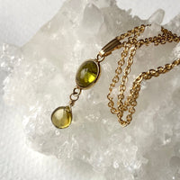 Olive Green Tourmaline Pendant Necklace, October Birthstone Necklace